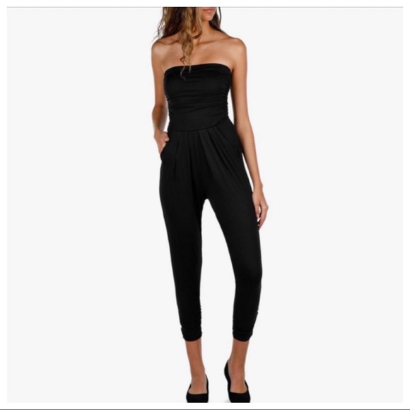 ✨LAST ONE✨Strapless tube jumpsuit W/side pockets - Picture 6 of 8